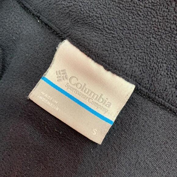 Columbia Sweater Mens Small Black Fleece 1/4 Zip Up Pullover Sweatshirt​​ - Picture 3 of 6